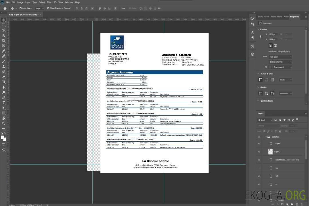 FranceLa Banque Postale template